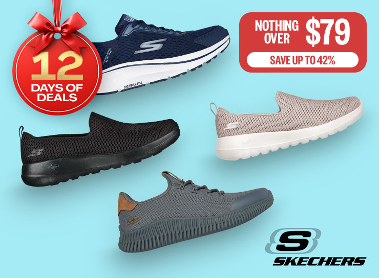 (C) 12DOD + (ST) BFME: Nothing Over $79 | Save Up To 42% | Logo: Skechers